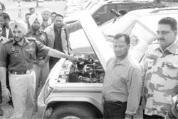 Stolen vehicles recovered by the police at the Civil Hospital in Phase VI in Mohali on Saturday