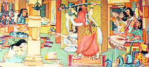 A mural depicting Rani Durgavati 