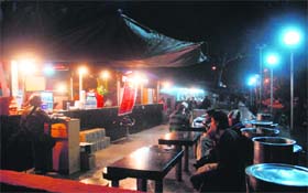 A view of Night Food Street at Sector 14 in Chandigarh