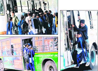 The UT administration had launched its Micro Escorts bus service for government school students recently to ensure that these students get easy transport at cheap prices. The project meant to be extended to all schools is yet to be expanded with no addition being made to the current fleet. As a result, children continue to run after CTU buses and travel in an unsafe manner.