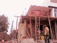 The Illegal house being built in Sector 19 Panchkula.