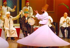 Tahleeleh Sufi music group from Syria performs at Kamani Auditorium, Mandi House, New Delhi