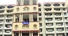 The Radha-Krishna Hostel of the IIT Roorkee from where a student jumped to his death on Sunday evening.