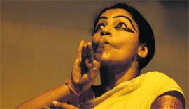 Kapila Venu performs at DCM Presidency School, Ludhiana, on Monday.