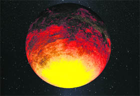  This NASA artists concept image shows exoplanet Kepler-10b. NASAs Kepler mission on Monday confirmed the discovery of its first rocky planet, named Kepler-10b. measuring 1.4 times the size of Earth, it is the smallest planet ever discovered outside our solar system. 