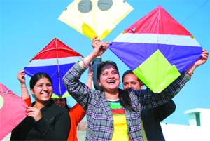 Residents of Bathinda soak in the Basant Panchami celebrations on Tuesday.