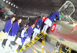 Students from various schools visit the Chandigarh Air Force Station