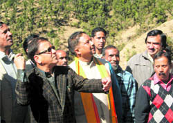 MC President OP Uniyal flies a kite at a kite-flying competition in Mussoorie
