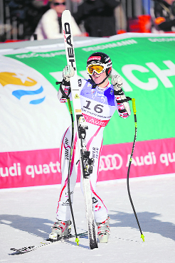 Germany: Austria's Elisabeth Goergl won the women's Super-G at the World Skiing Championships on Tuesday. Julia Mancuso of the United States was second and Germany's Maria Riesch was third.