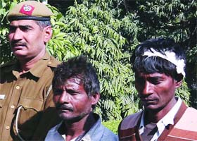 The two accused in police custody in New Delhi