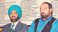 KS Pannu at a press conference.
