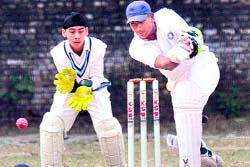 A match in progress in the Inter-Academy Under-16 Cricket Tournament at Sector 36, Chandigarh.