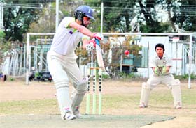 A batsman in action at the Uttarakhand Twenty20 Cricket League Championship in Dehradun