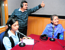 Union Minister for Information and Broadcasting Ambika Soni inaugurates Panjab Universitys community radio station, Jyotirgamaya, at the School of Communication Studies