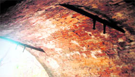 A view of a tunnel built during the British rule for the failed Mussoorie train project.