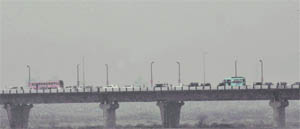 The Tawi bridge in Jammu on Monday