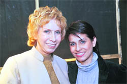 Dr Blossom Kochhar and her daughter Samantha Kochhar during an interaction in Dehradun on Tuesday. 