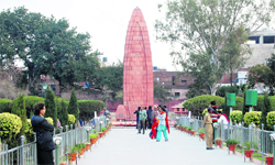 Visitors at the historic Jallianwala Bagh in Amritsar