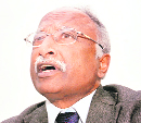 Dev Lahiri, Principal, Welham Boys School, addresses a press conference in Dehradun on Wednesday. A Tribune photograph