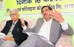 Director of IFFCO Pramod Kumar addresses the media in Dehradun