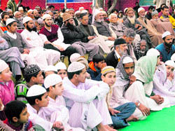 Devotees celebrate Eid-i-Milad-un Nabi in Jammu on Wednesday