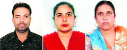 From Left to right: Lakhwinder Singh and his sisters Paramjit Kaur and Harjinder Kaur.