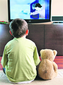 Sometimes the small screen becomes a kind of baby-sitter and replacement for parents. But parents must not let children watch excessive TV and should set a time limit