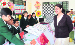 An exhibition at Delhi Public School, Dehradun on Friday.