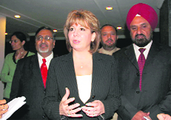 Dianne L Watts, Mayor, Surrey BC Canada, in Ludhiana, on Sunday. 