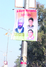 An illegal hoarding in Ludhiana. 