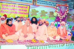 Saints at the birth anniversary function of Lal Mata Devi in Haridwar 