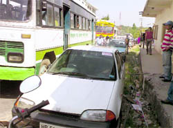A traffic jam in Palampur