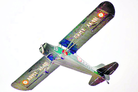One of the vintage planes at the air show held in Patiala on Tuesday.