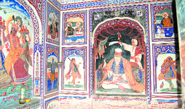 These frescos inside the samadhs face danger of extinction if not taken care of. 