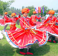 A cultural event in progress at the Rose Festival 