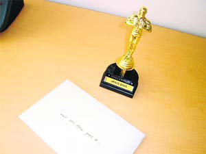 Plain, white paper envelopes have so far being used to declare the winners