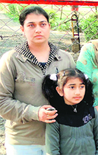 Neeru Khattar and her daughter who arrived via a private plane from Libya. 