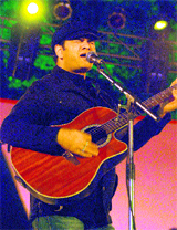 Mohit Chauhan performs during the Rose Festival at Leisure Valley, Sector 10, Chandigarh, on Sunday.