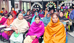 Elected women representatives attend a workshop in Dehradun on Sunday.