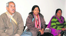Rajiv Lochan Shah and Kamla Pant, both social activists, address the media in Dehradun on Tuesday. 