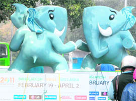 Stumpy, the insignia for the ICC World Cup, is to be displayed for the great cricket show to be held at PCA Stadium, Mohali.