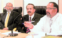 Private and government doctors at a press conference in Dehradun on Wednesday