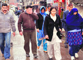 Bribe accused in the custody of the Vigilance team in Mandi on Wednesday.