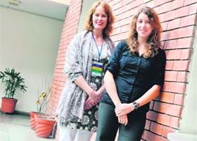 Dr Mary Stromberger (L) and Cassandra Collins, delegates from the USA, who are here to attend a workshop at PAU in Ludhiana