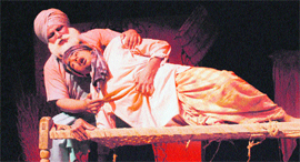 A scene from the play Mitti Rudan Karre.