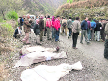 The bodies extricated from the truck in Chamba.