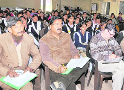 Participants at a workshop on solid waste management in Dehradun on Friday.