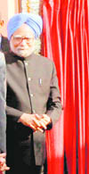 Prime Minister Manmohan Singh inaugurates two- room tenements for Kashmiri migrants at Jagti in Nagrota on Friday.