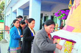 Tibetans celebrate Losar in Mussoorie on Saturday.