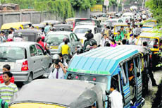 Traffic jams have become the order of the day in Dehradun